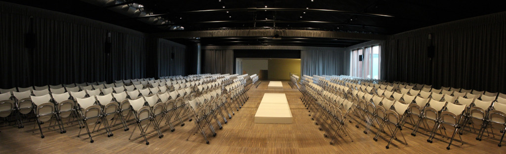 Auditorium in configurazione per sfilata