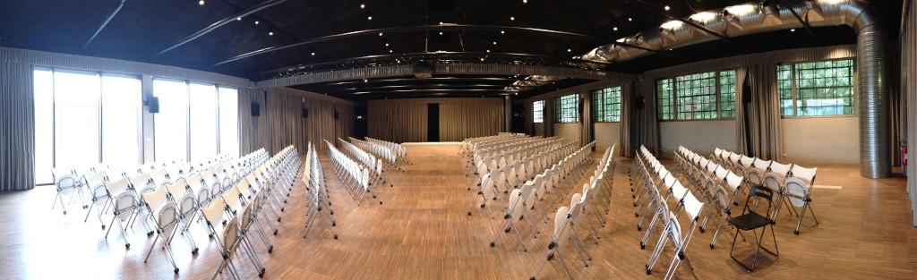Auditorium in configurazione per sfilata