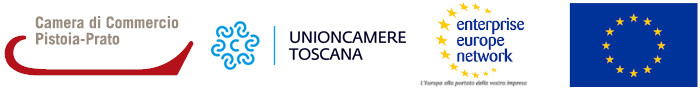 immagine loghi Camera Commercio di Pistoia-Prato, Unioncamere Toscana, Enterprise Europe Network, Unione Europea